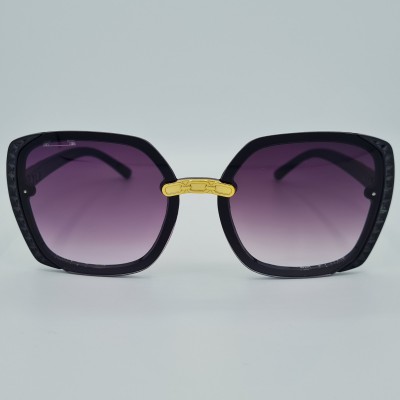 Ochelari de soare Dama Casual cu rama asimetrica neagra + Toc si laveta GRATIS OSD015