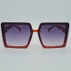 Ochelari de soare Dama Casual cu rama asimetrica rosie + Toc si laveta GRATIS OSD017 Ochelari de soare Dama Casual cu rama asimetrica rosie + Toc si laveta GRATIS OSD017