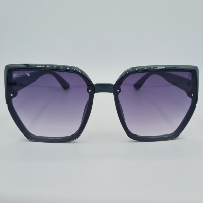 Ochelari de soare Dama Casual cu rama asimetrica verde inchis + Toc si laveta GRATIS OSD022