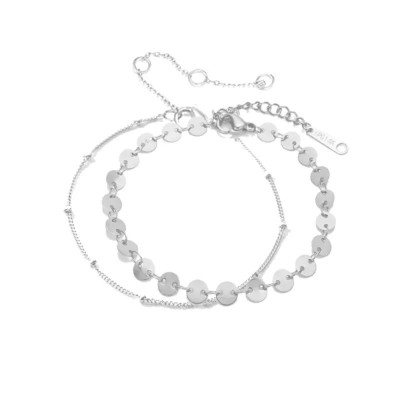 Set cu Doua Bratari Luxury Fashion Dama din material inoxidabil SBRD007 Set cu Doua Bratari Luxury Fashion Dama din material inoxidabil SBRD007