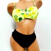 Costum de Baie din doua piese cu intaritura la sutien si slip normal CBD033