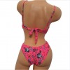 Costum de Baie  din doua piese cu sutien push up bretele detasabile slip normal + CADOU slip tanga CBD035