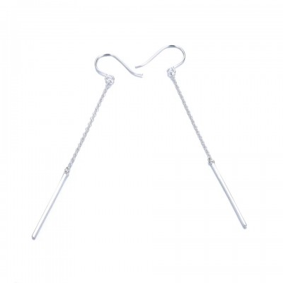 Cercei fashion din otel inoxidabil argintiu cu lantisor CW78 Cercei fashion din otel inoxidabil argintiu cu lantisor CW78