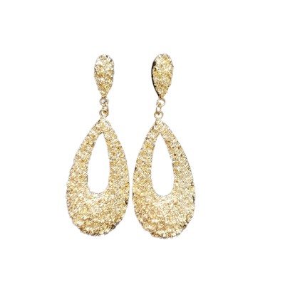 Cercei eleganti aurii model picaturi CW90 Cercei eleganti aurii model picaturi CW90