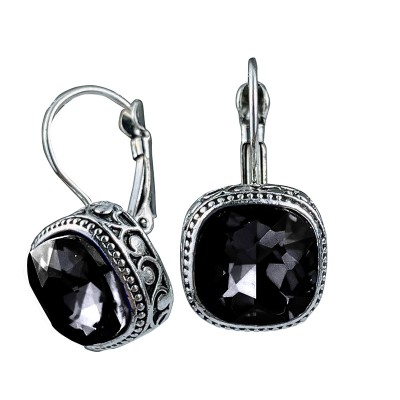 Cercei eleganti cu pietre semipretioase negre CW10 Cercei eleganti cu pietre semipretioase negre CW10