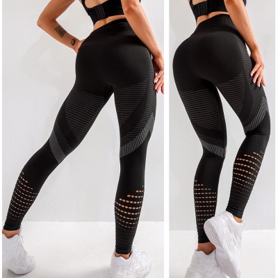 Colanti Dama Sport negri cu talie inalta perforati pe gambe BLUEECHHO CDFIT020 Colanti Dama Sport negri cu talie inalta perforati pe gambe BLUEECHHO CDFIT020