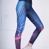 Colanti Fitness Dama Albastri cu design abstract CDFIT029