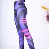 Colanti Fitness Dama cu design abstract purple lines CDFIT029