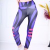 Colanti Fitness Dama cu design abstract purple lines CDFIT029