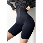 Colanti Dama Sport Scurti Modelatori cu Corset in talie  negri  CDFIT064