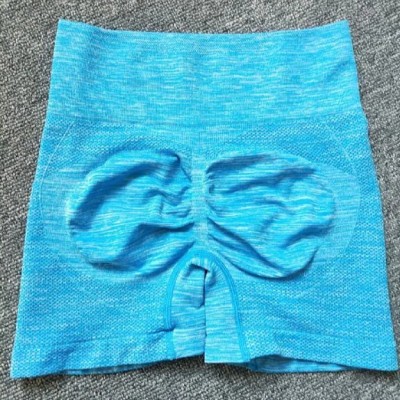 Colanti Dama Sport scurti  de vara albastru deschis cu talie inalta   CDFIT077 Colanti Dama Sport scurti  de vara albastru deschis cu talie inalta   CDFIT077