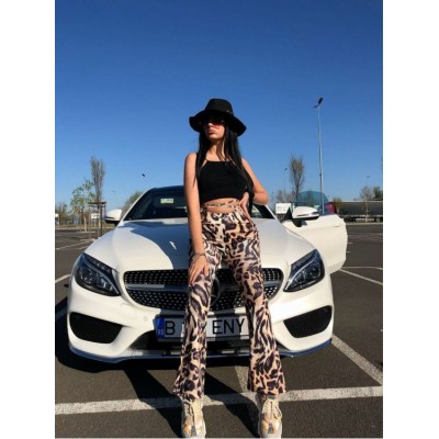 Colanti Dama Casual evazati cu talie inalta si snur in talie CDFIT078 Colanti Dama Casual evazati cu talie inalta si snur in talie CDFIT078