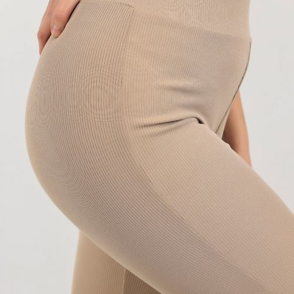 Colanti Dama evazati bej reiati din material elastic CDFIT080