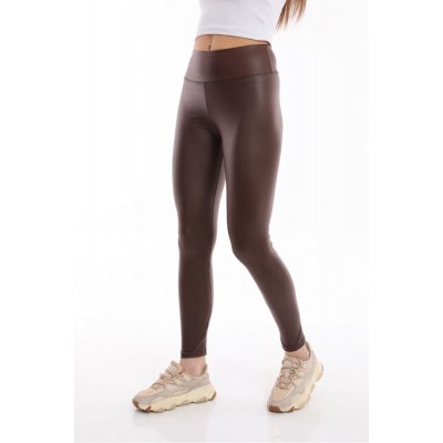 Colanti Dama Maro inchis imitatie piele cu talie inalta CDFIT087