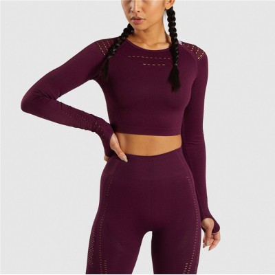 Compleu Fitness Sport burgundy Colanti si Bluza scurta cu perforatii SFIT011 Compleu Fitness Sport burgundy Colanti si Bluza scurta cu perforatii SFIT011