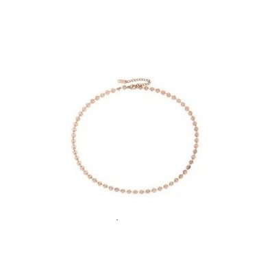 Colier roz auriu placat cu aur roz de 14 k COL098 Colier roz auriu placat cu aur roz de 14 k COL098