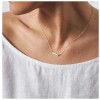 Colier roz auriu placat cu aur galben de 14 k cu pandantiv cu bar geometric minimalist COL110