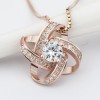 Colier dama rose gold cu inimioara si strasuri COL044