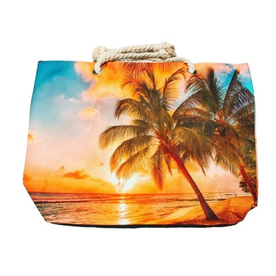 Geanta dama de plaja din material textil cu imprimeu sezon estival GDPJ011 Geanta dama de plaja din material textil cu imprimeu sezon estival GDPJ011