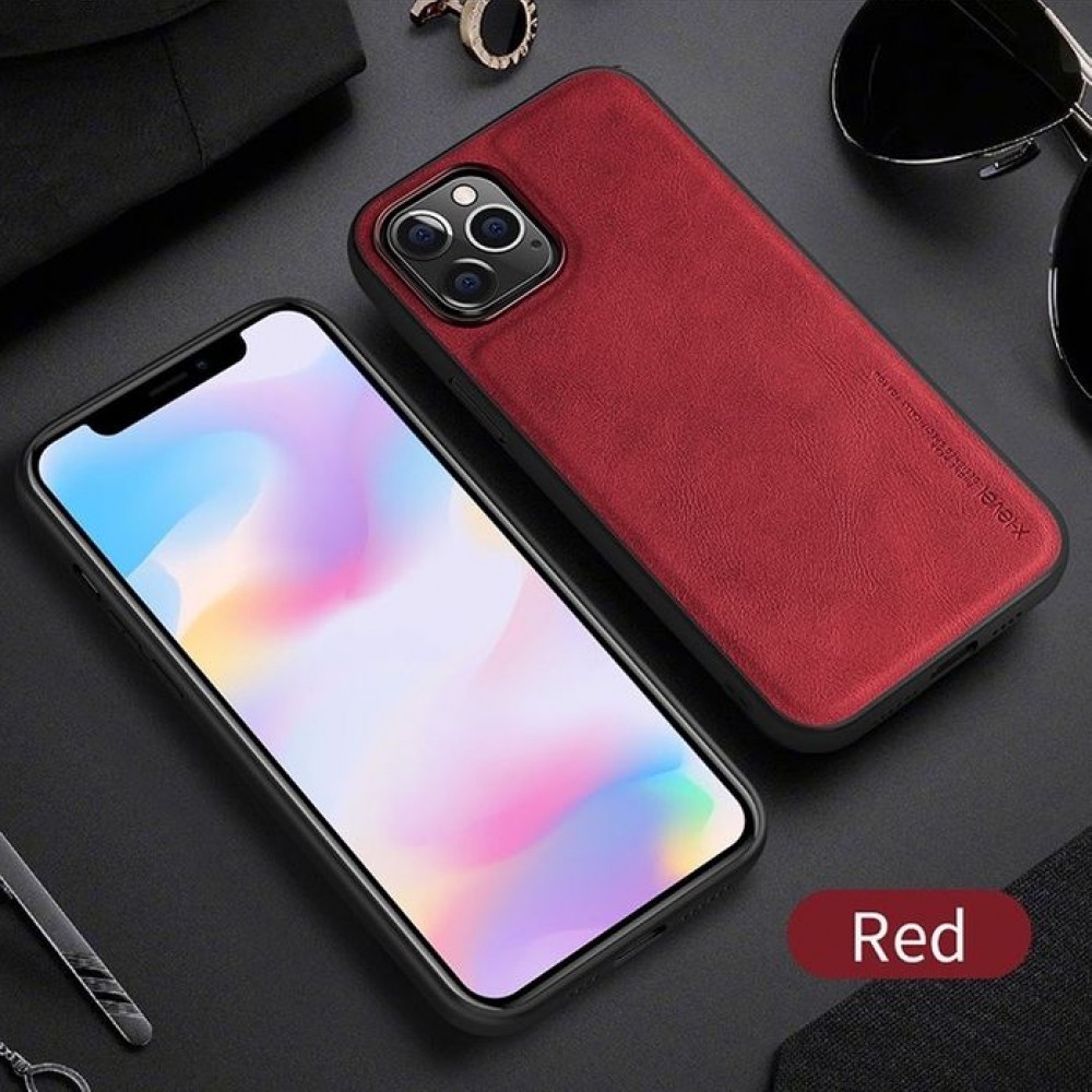 Husa slim compatibila cu IPHONE12-12 PRO, din piele eco rosie HL-IP12-12PRO-LEATHER