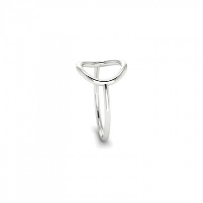 Inel dama din material inoxidabil cu element rotund INL004