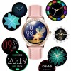 Ceas Smartwatch SUPER PREMIUM Unisex cu ecran color ritm cardiac si presiune arteriala  Argintiu Karen SWCF18Pro