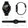 Ceas Smartwatch SUPER PREMIUM Negru cu curea de metal Karen SWDT28