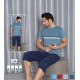 Pijama barbati din 2 piese tricou si pantaloni trei sferturi PJB20 Pijama barbati din 2 piese tricou si pantaloni trei sferturi PJB20