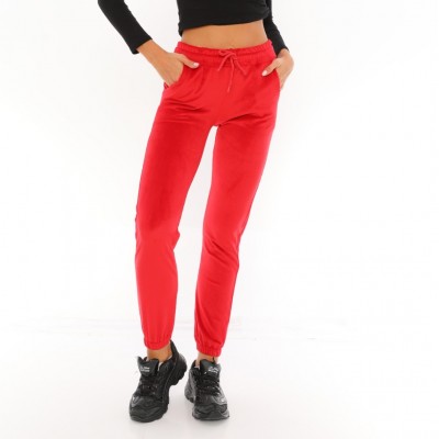 Pantaloni Trening Dama rosii fashion cu talie inalta PTD03 Pantaloni Trening Dama rosii fashion cu talie inalta PTD03