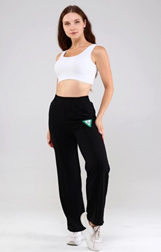 Pantaloni Trening Dama negri  fashion cu talie inalta  PTD05