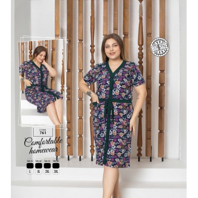 Capod Dama batal mov cu nasturi si imprimeu cu flori  CPTD01 Capod Dama batal mov cu nasturi si imprimeu cu flori  CPTD01