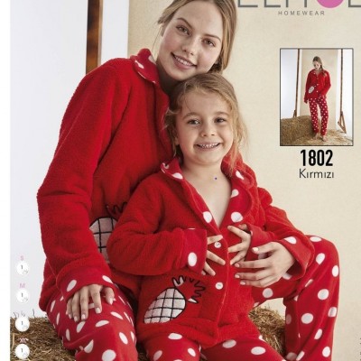 Pijama Dama Mama Rosie Cocolino cu Ananas si Buline albe PJD057 Pijama Dama Mama Rosie Cocolino cu Ananas si Buline albe PJD057
