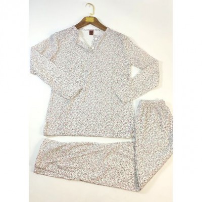 Pijama Vatuita cu Imprimeu Floral PJD072 Pijama Vatuita cu Imprimeu Floral PJD072