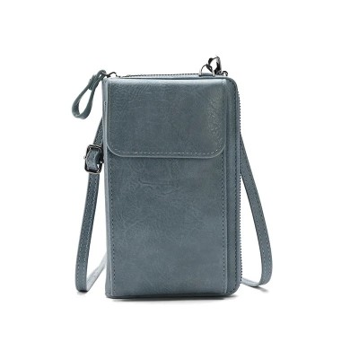 Portofel dama albastru tip gentuta din piele ecologica cu incheietoare clasica cu fermoar buzunar exterior aplicat si bareta detasabila ACPT020 Portofel dama albastru tip gentuta din piele ecologica cu incheietoare clasica cu fermoar buzunar exterior aplicat si bareta detasabila ACPT020