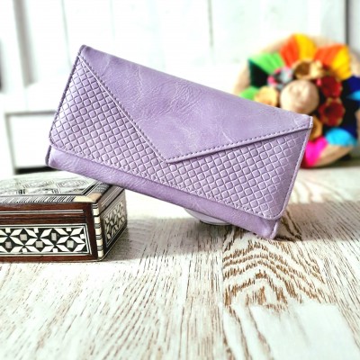 Portofel elegant mov din piele  ecologica cu inchidere magnetica ACPT023 Portofel elegant mov din piele  ecologica cu inchidere magnetica ACPT023