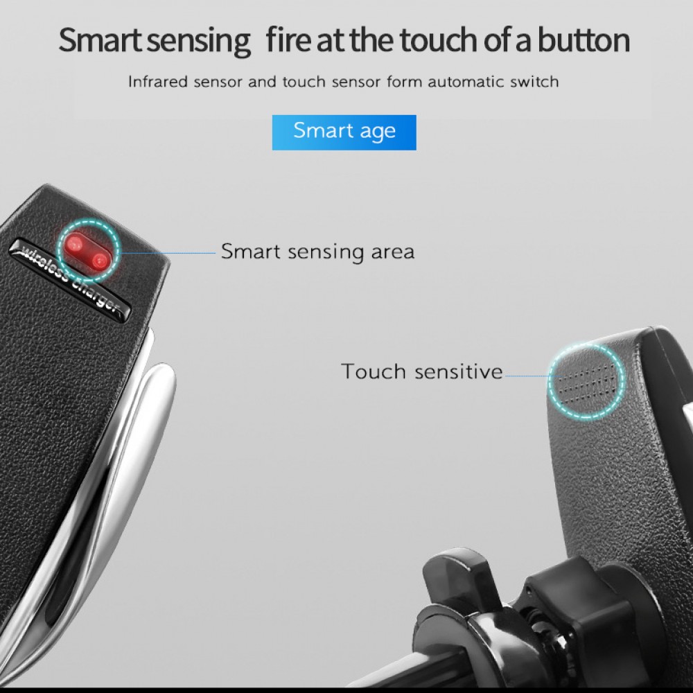 Suport auto cu incarcator wireless si senzor inteligent ACWC-AUTO-002