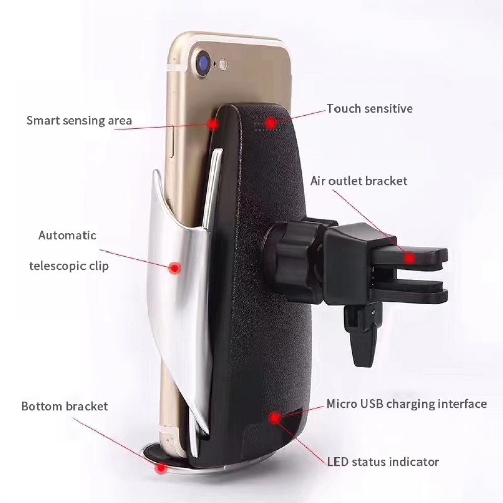 Suport auto cu incarcator wireless si senzor inteligent ACWC-AUTO-002