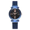 Ceas Dama Casual cu bratara magnetica si cadran cu picatele Blue QUARTZ CDQZ009