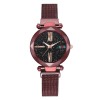 Ceas Dama Casual cu bratara magnetica si cadran cu picatele Red QUARTZ CDQZ009