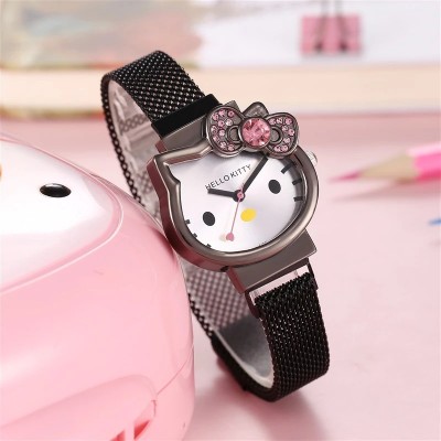 Ceas Copii Negru design pisica cu bratara magnetica reglabila QUARTZ CDQZ106 Ceas Copii Negru design pisica cu bratara magnetica reglabila QUARTZ CDQZ106