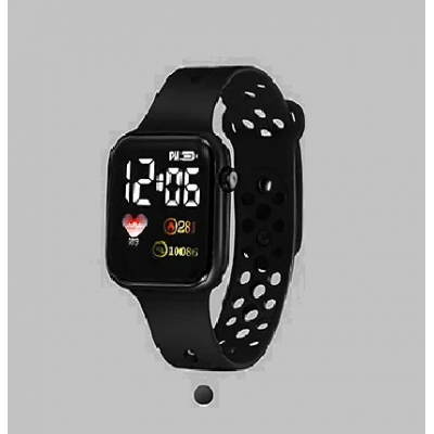 Ceas Electronic Fashion LED negru cu  bratara silicon CDQZ135 Ceas Electronic Fashion LED negru cu  bratara silicon CDQZ135