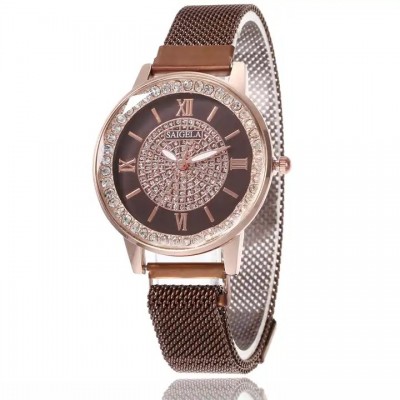 Ceas Dama Elegant maro cu bratara magnetica Collection QUARTZ CDQZ147 Ceas Dama Elegant maro cu bratara magnetica Collection QUARTZ CDQZ147