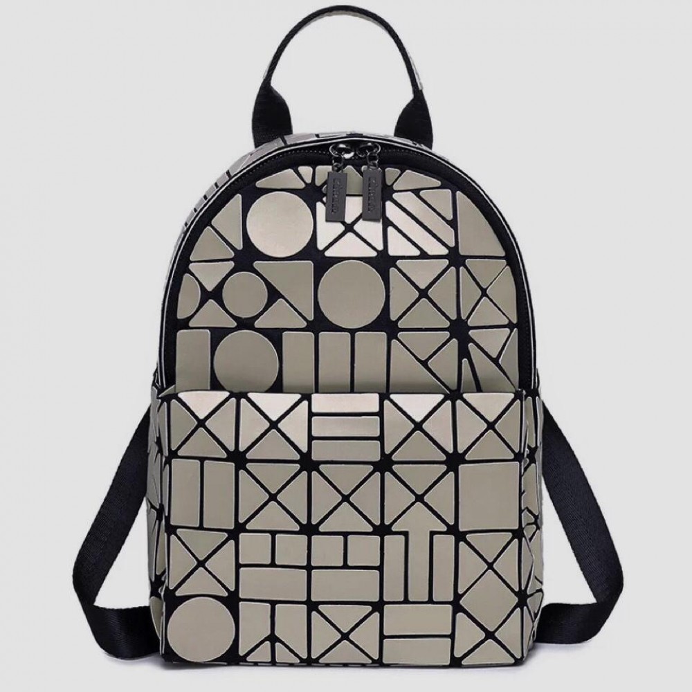 Rucsac dama geometric mediu maro Festival Style ACRD017