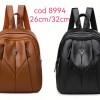 Rucsac dama fashion negru din piele eco cu buzunare verticale ACRD273