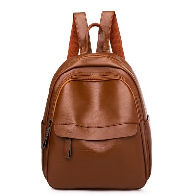 Rucsac dama fashion maro din piele eco cu buzunar exterior cu fermoar ACRD274 Rucsac dama fashion maro din piele eco cu buzunar exterior cu fermoar ACRD274