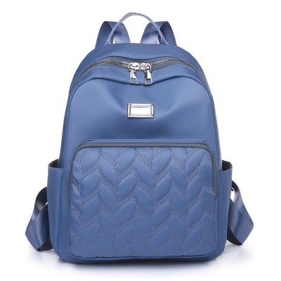 Rucsac dama fashion albastru din material textil impermeabil cusaturi fine ACRD281 Rucsac dama fashion albastru din material textil impermeabil cusaturi fine ACRD281