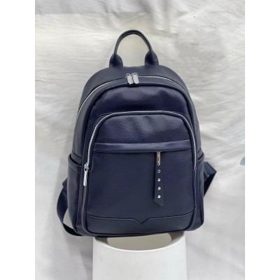 Rucsac Fashion albastru din piele eco cu buzunar si bareta detasabila ACRD338 Rucsac Fashion albastru din piele eco cu buzunar si bareta detasabila ACRD338