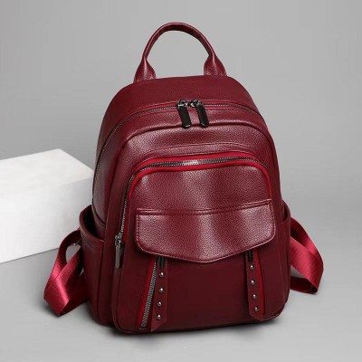 Rucsac  dama grena fashion din piele ecologica cu multiple buzunare ACRD351 Rucsac  dama grena fashion din piele ecologica cu multiple buzunare ACRD351