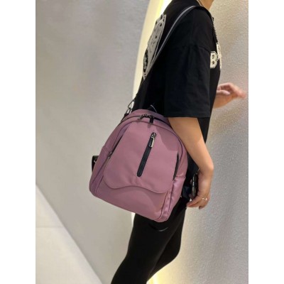 Rucsac - Geanta dama fashion mov-lila din material textil impermeabil si buzunar exterior cu fermoar ACRD359 Rucsac - Geanta dama fashion mov-lila din material textil impermeabil si buzunar exterior cu fermoar ACRD359