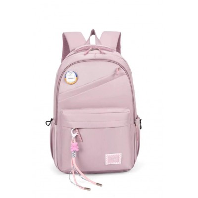 Ghiozdan tip Rucsac mov-lila din material textil impermeabil cu buzunare multiple ACRD382 Ghiozdan tip Rucsac mov-lila din material textil impermeabil cu buzunare multiple ACRD382